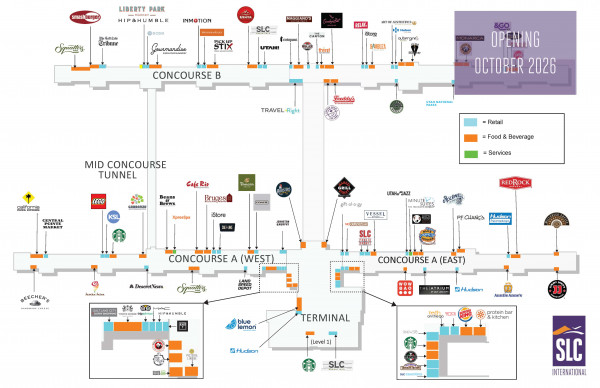 SLC Dining and Shopping Map 08.2026