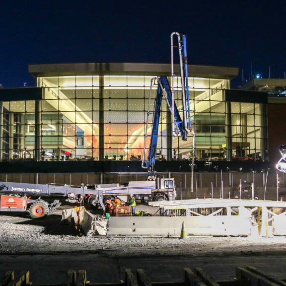 Plaza and Tunnel final lid pour dawn 09 24 22