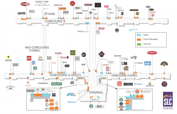 SLC Dining and Shopping Map updated
