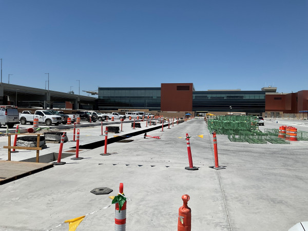 Apron trench drain install south side SCE July 2022