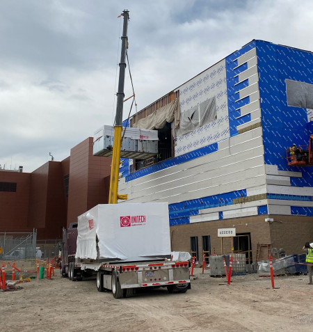 Concourse A east Air Handling Unit install November 2021