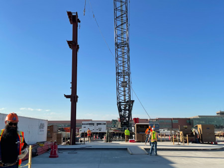 NCE first steel beam
