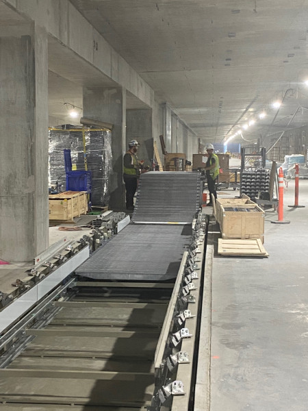 Tunnel moving walkway pallets July 20 2022