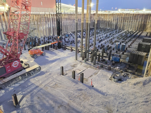 Tunnel pile driving September 2021