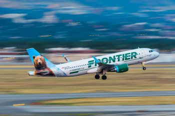 Frontier plane take off