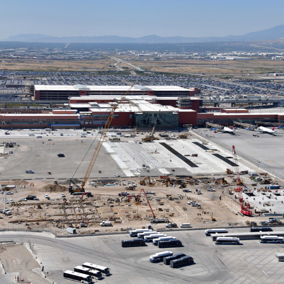 ARP Aerial NCE Footprint and Paving over Central Tunnel Looking S June 2022
