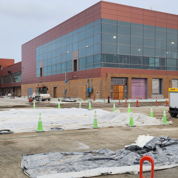 Apron area f paving 306 east side of sce December 2022