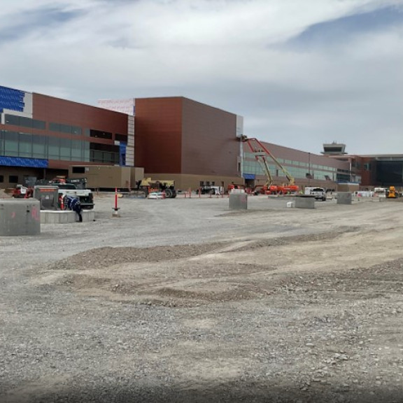 Apron grading north side of SCE April 27 2022