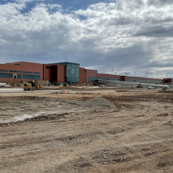 Apron phase 3 north side grading for paving April 2024