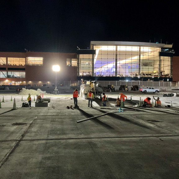 Apron prep and pave over tunnel August 31 2022