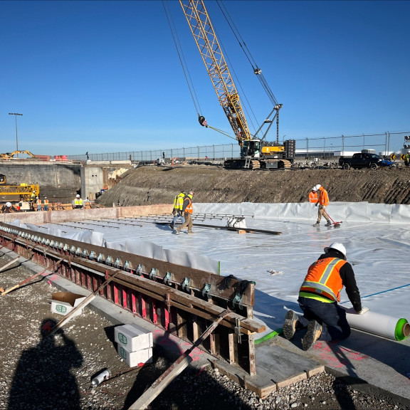 Apron segment 5 of the tunnel with waterproofing April 2024