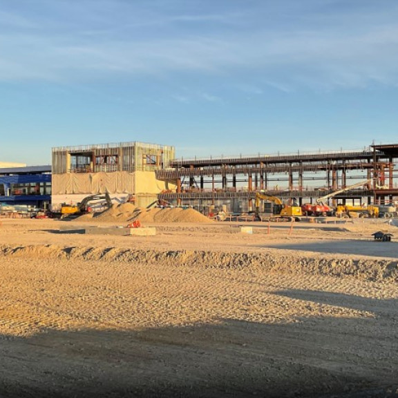 Apron south sce grading March 2022