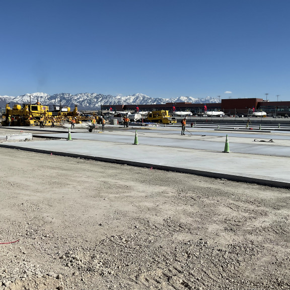 Apron south side paving March 2024