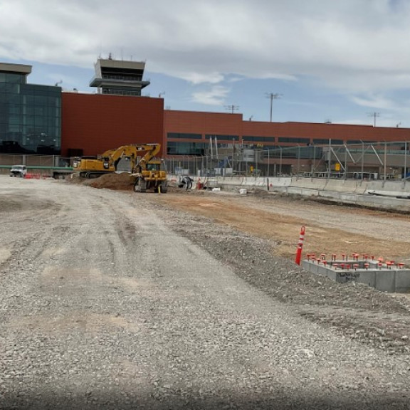 Apron tunnel grading west edge April 27 2022