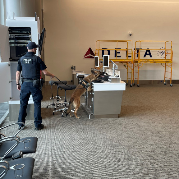 Concourse A east TSA Canine Sweep April 18 2023