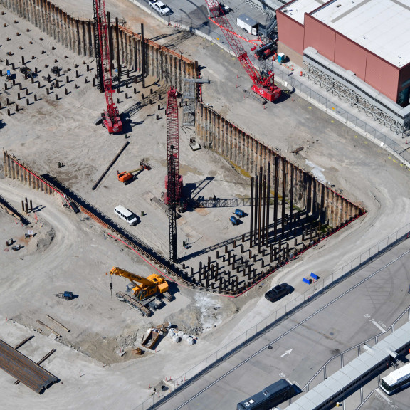 Concourse B Basement Piles Looking SW June 26 2021