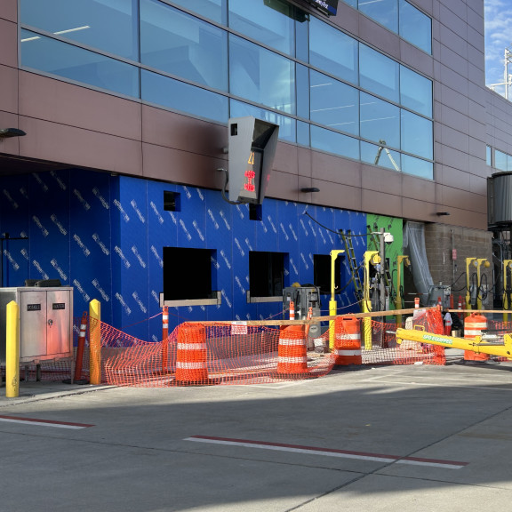 Concourse B east ground level outside April 2025