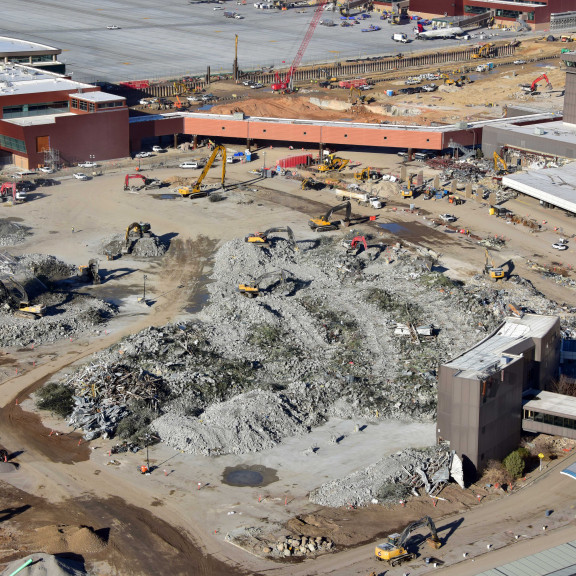 Legacy Garage Demo Looking NW December 2020