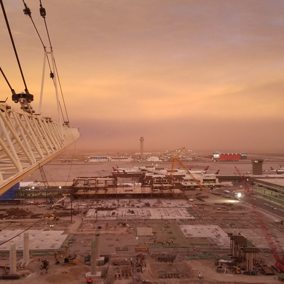 Looking North from top of crane