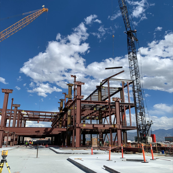 NCE area H steel erection September 21 2022