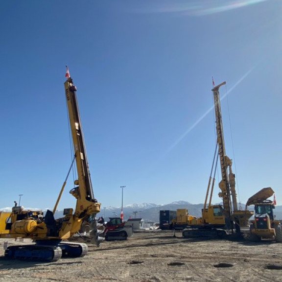 NCE stone columns area j April 2022