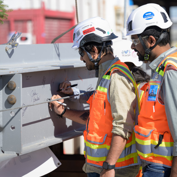Phase 3 Topping Out signing the beam April 11 2023