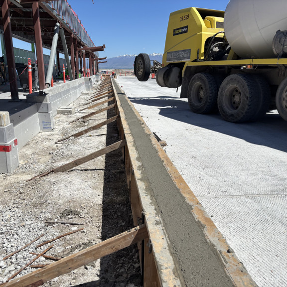 Phase 4 airfield cement pour May 2025