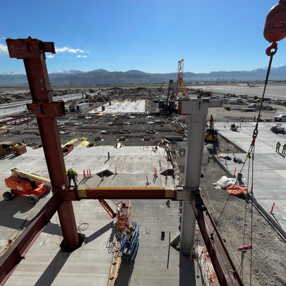 Phase 4 first steel beam 1 May 13 2024