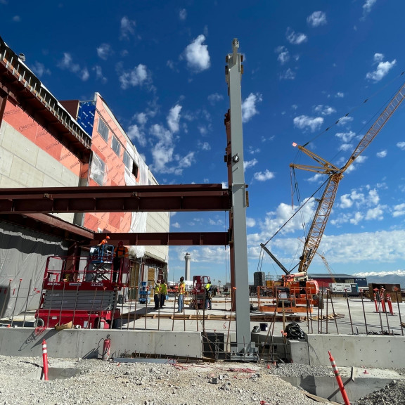 Phase 4 first steel beam 2 May 13 2024