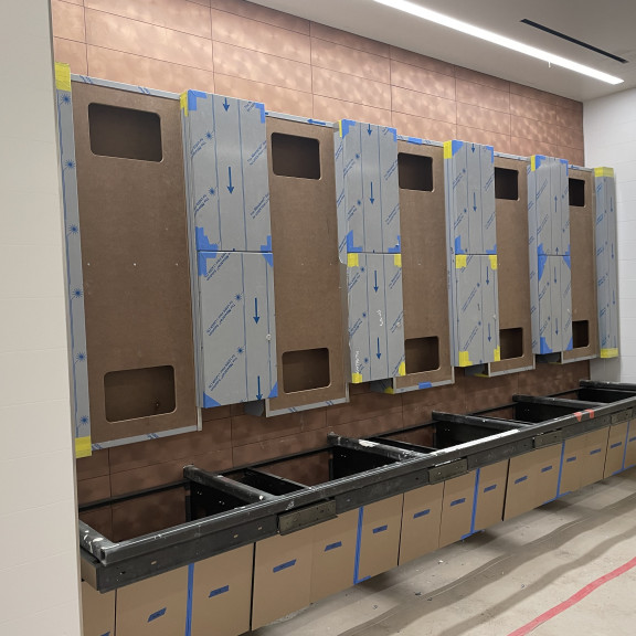SCE restroom millwork July 2022