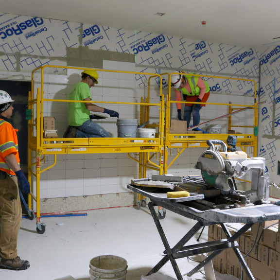 South Concourse east L2 bathroom tile Feb 24 2023