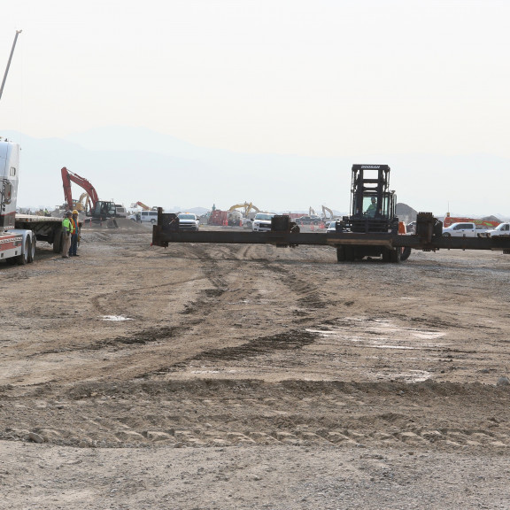 Steel delivery for Concourse A East July 26 2021 3