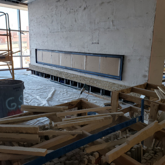 Terminal Greeting Room Fireplace February 2020