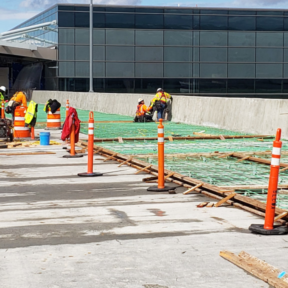 Terminal drive sidewalk pour March 2020