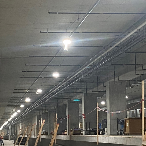 Tunnel fire sprinkler instal September 21 2022