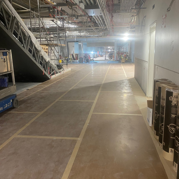 Tunnel south terrazzo polished and protection installed October 2023