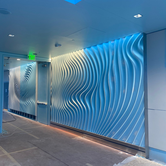 Tunnel wavy wall ss install in progress August 2023