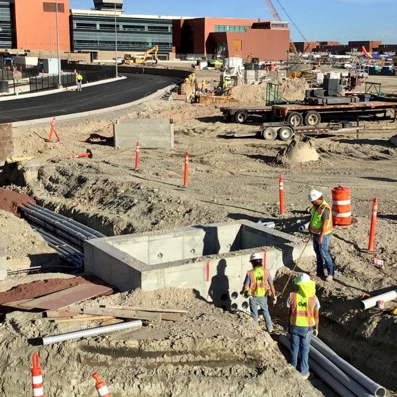 Utilities comm/elec duct bank install July 2021